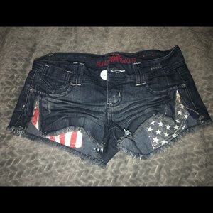 AMERICAN FLAG SHORTS. Size 0.